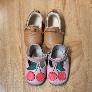 Pink and Brown Kids Shoes Set